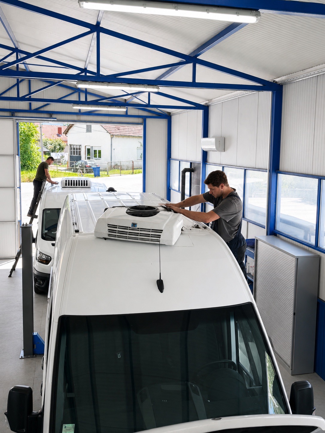 Ugradnja rashladnog uređaja na dostavno vozilo u servisu Termo Mobil